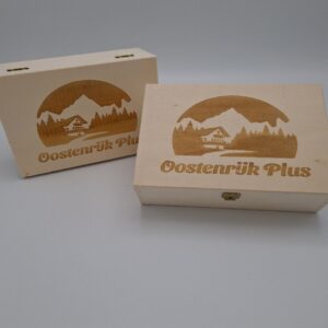 Houten Opberg Kistje met logo