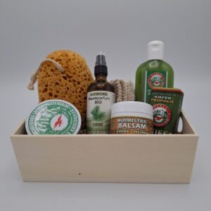 Large Cadeau pakket in houten geschenk kistje