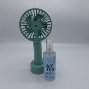 A/C 2GO Cooling Body Spray 100ml & (oplaadbare)ventilator